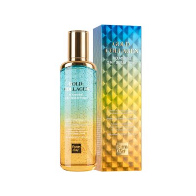 FARMSTAY GOLD COLLAGEN NOURISHING 2 IN 1 SERUM TONER