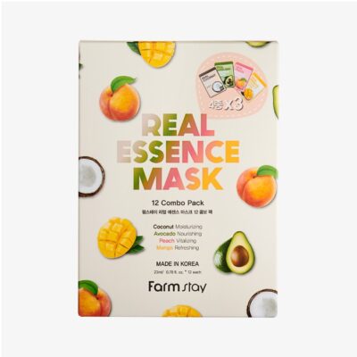 FARMSTAY REAL ESSENCE MASK COMBO PACK V1 (MANGO, AVOCADO, COCONUT, PEACH