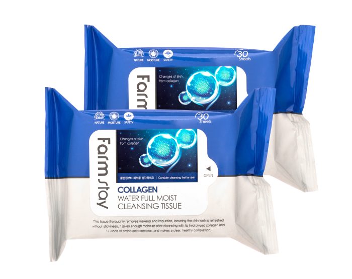 FARMSTAY COLLAGEN WATER FULL MOIST CLEANSING TISSUE
