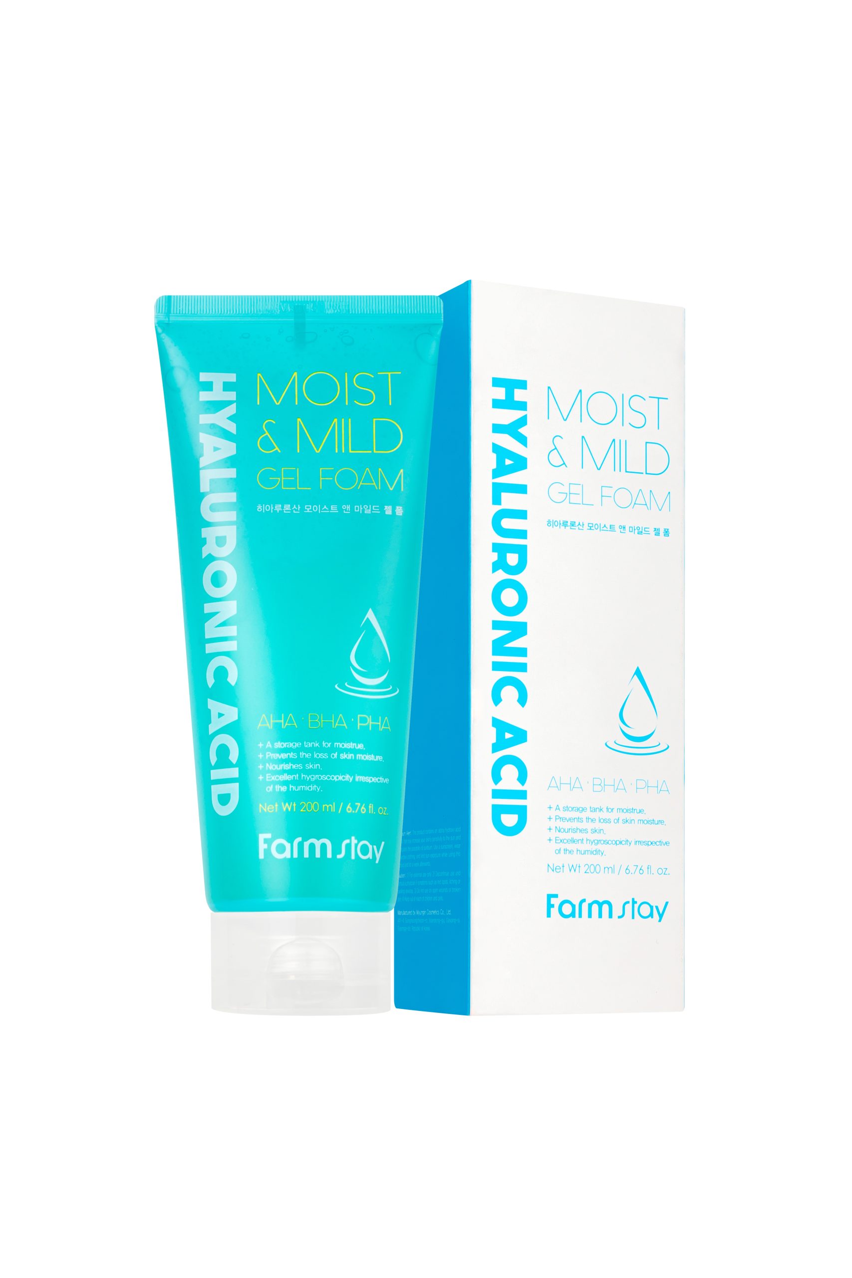 FARMSTAY HYALURONIC ACID MOIST & MILD GEL FOAM