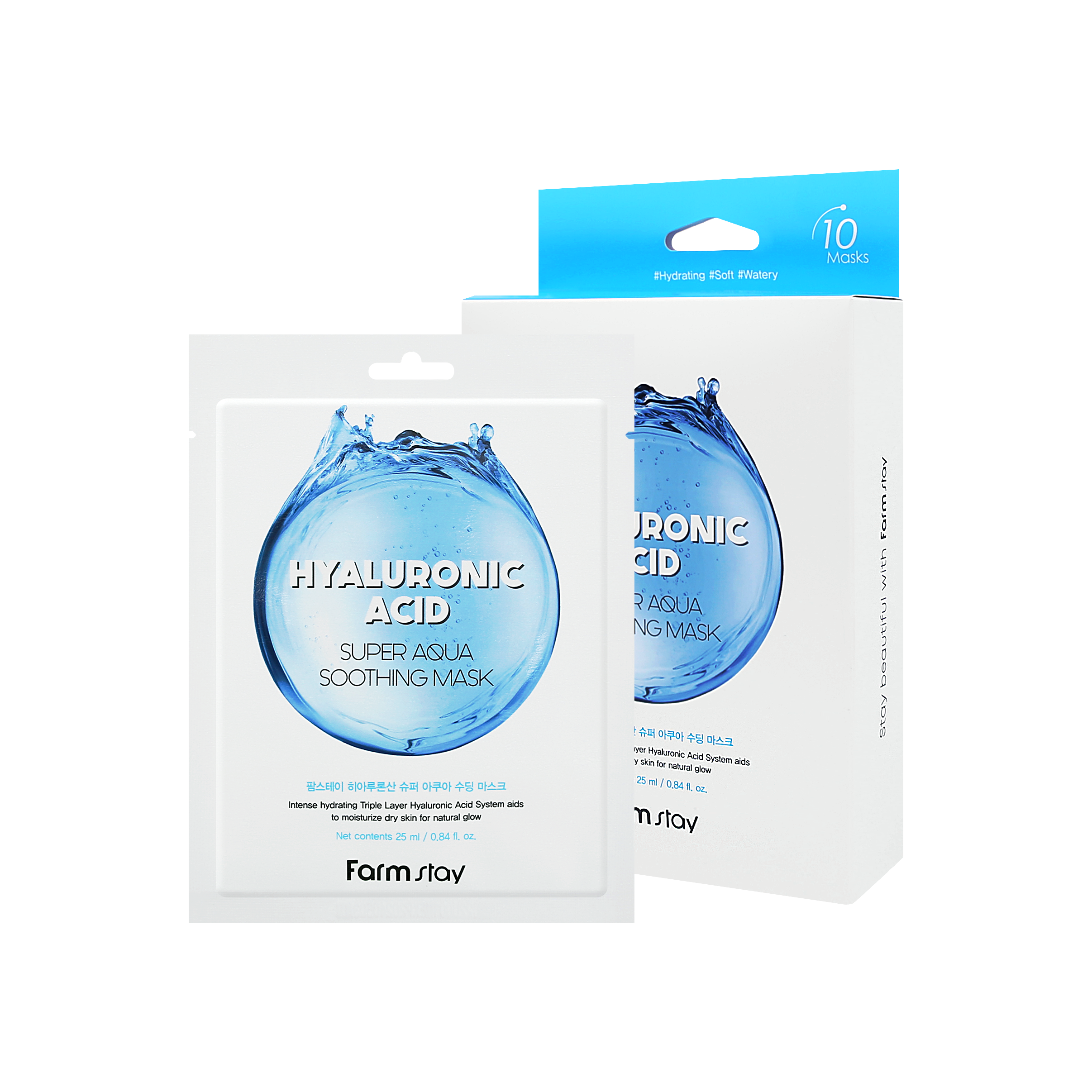 FARMSTAY HYALURONIC ACID SUPER AQUA SOOTHING MASK