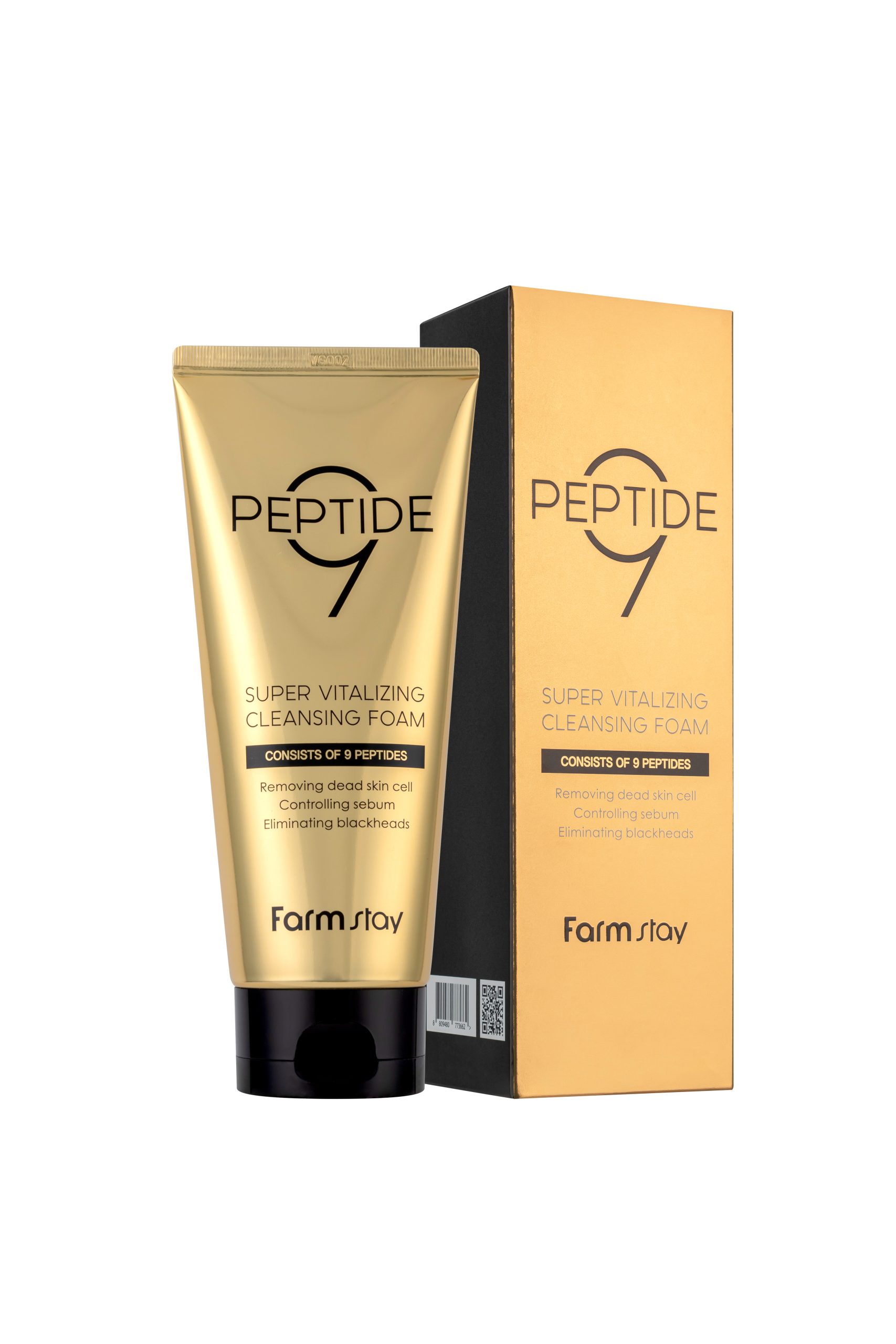 FARMSTAY PEPTIDE9 SUPER VITALIZING CLEANSING FOAM