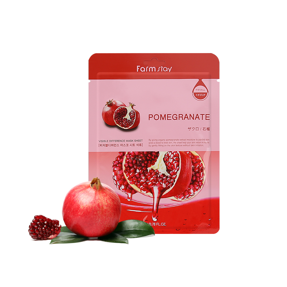 FARMSTAY VISIBLE DIFFERENCE MASK SHEET POMEGRANATE
