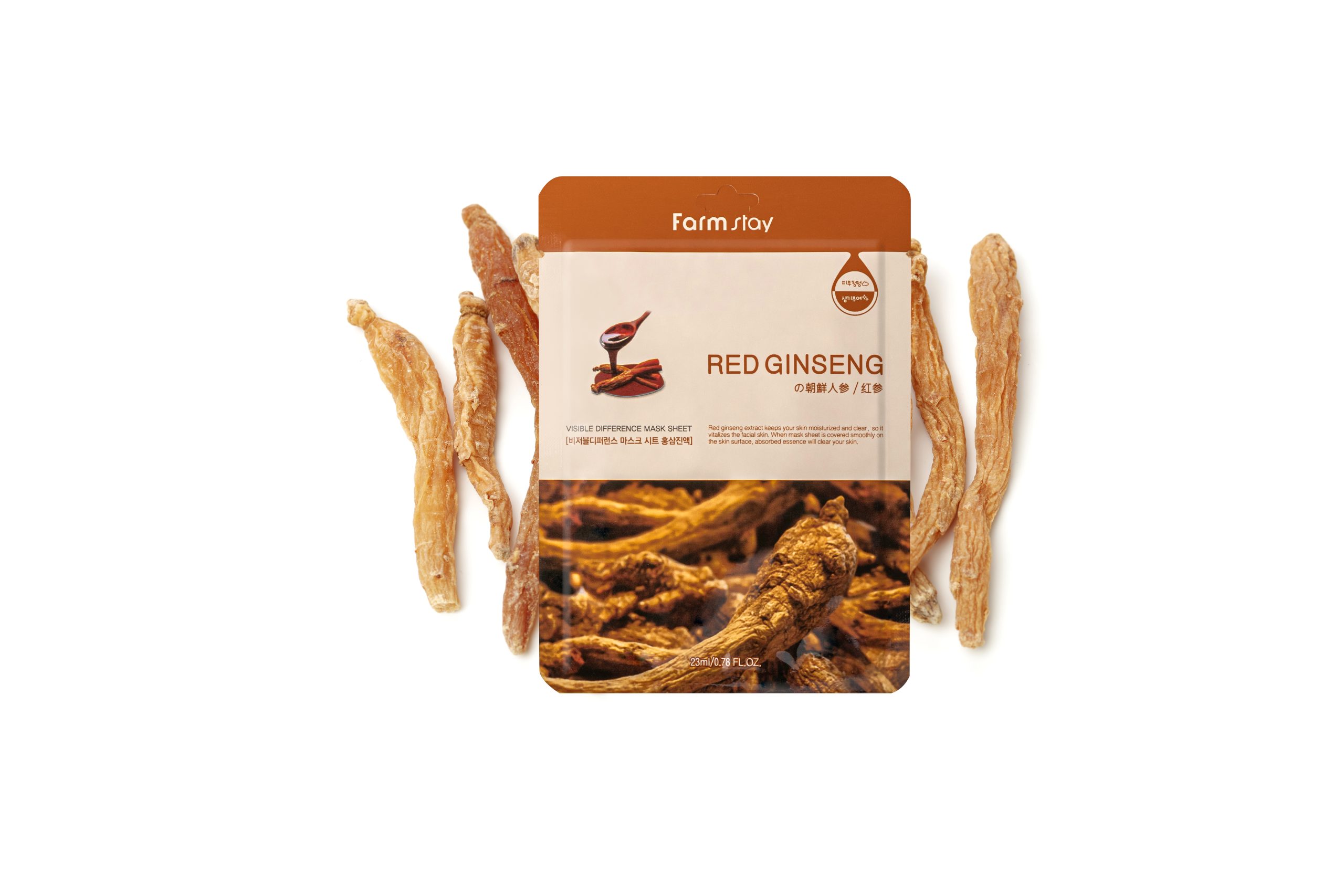 FARMSTAY VISIBLE DIFFERENCE MASK SHEET RED GINSENG